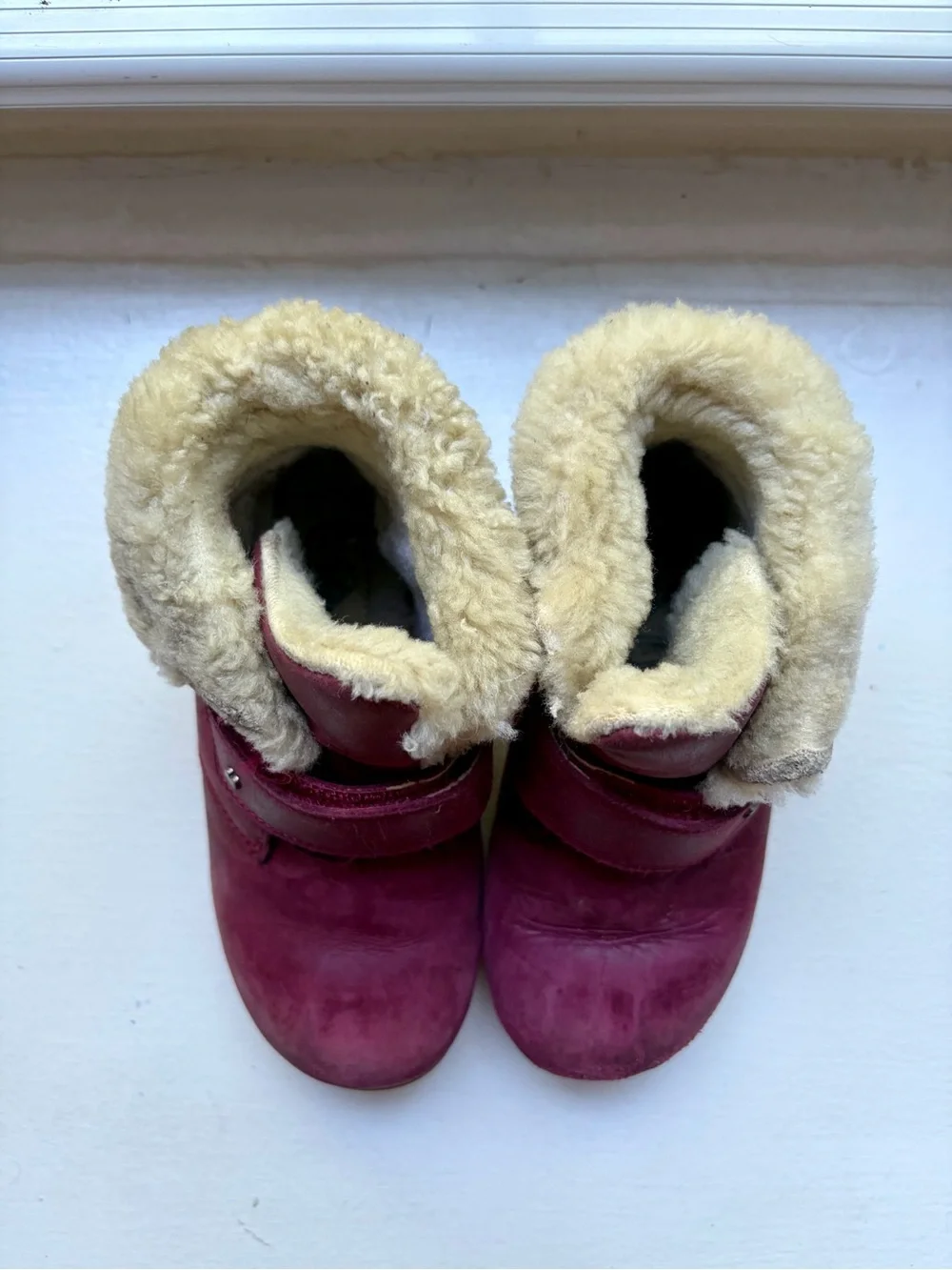 Bobux Kids Burgundy Faux-Shearling Lined Boots